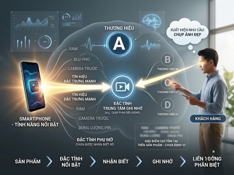 Định vị theo thuộc tính nhấn mạnh đặc điểm nổi bật giúp thương hiệu khác biệt